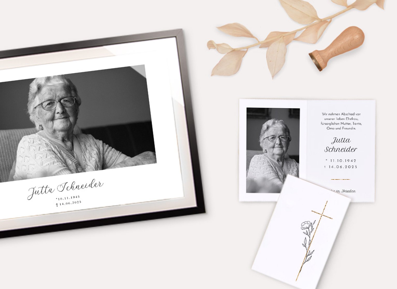 Stilvolle Trauer- und Erinnerungsbilder