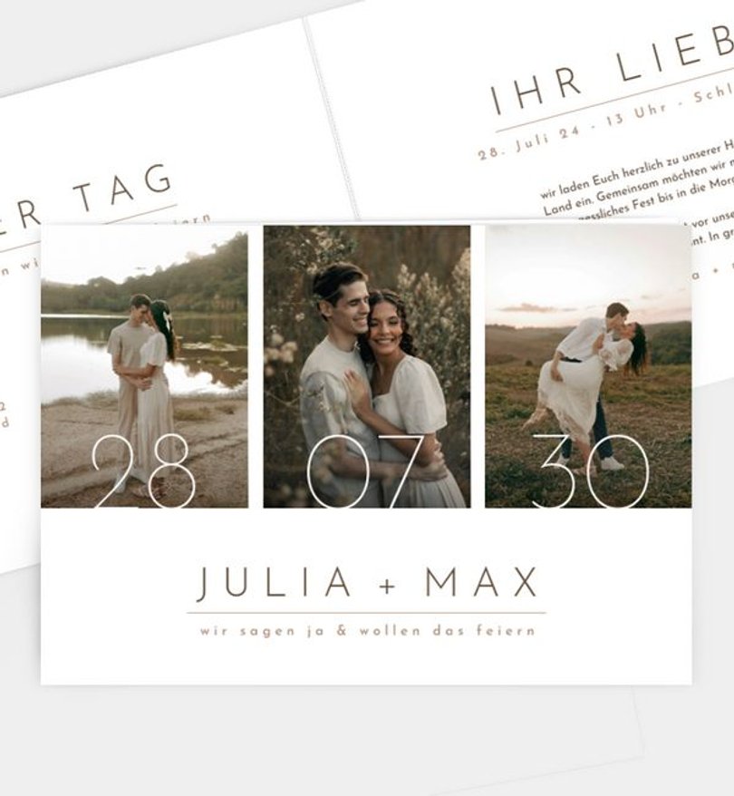 Einladungskarte Hochzeit Semplice