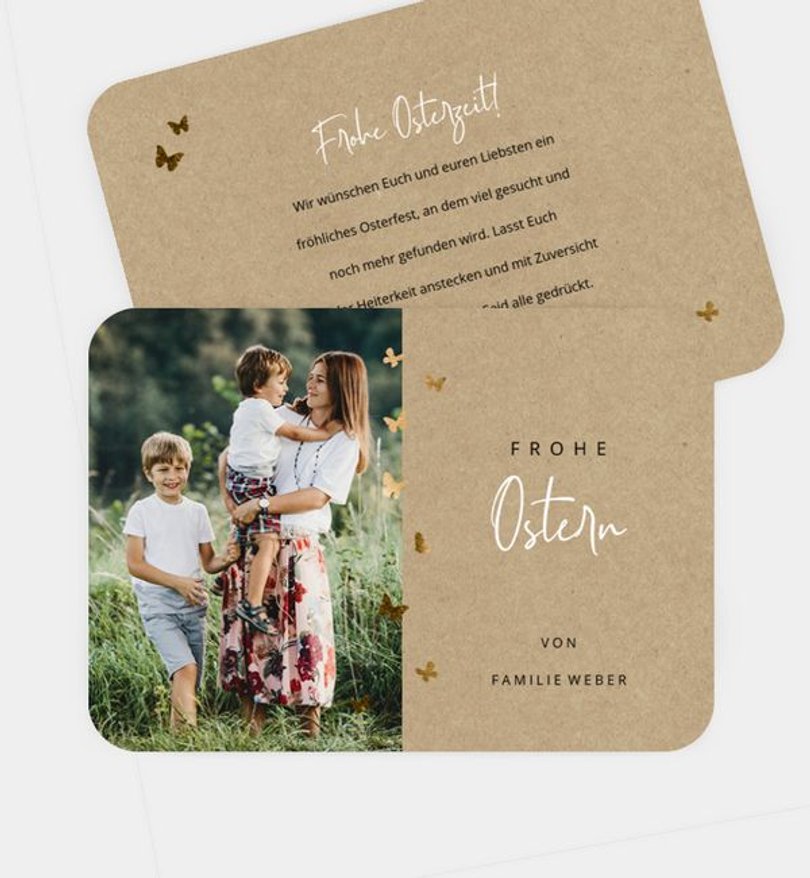 Grußkarte Ostern Butterfly