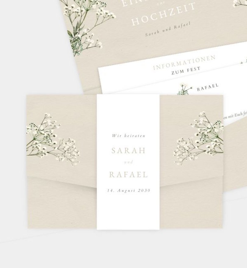 Einladungskarte Hochzeit Zarter Ausdruck