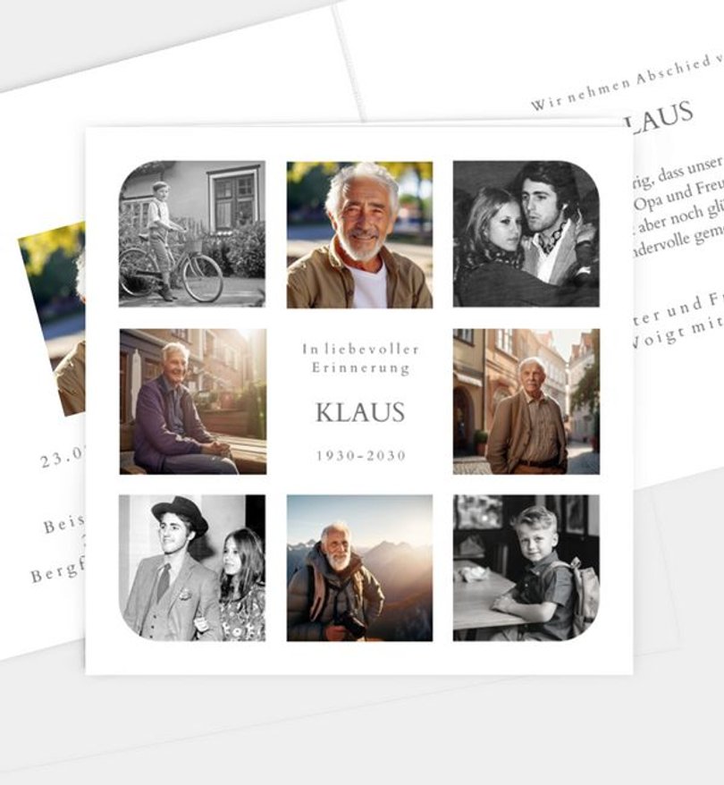 Trauerkarte Trauer Crystal Clear