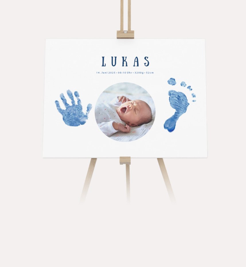 Hand- und Fussabdruck Leinwand