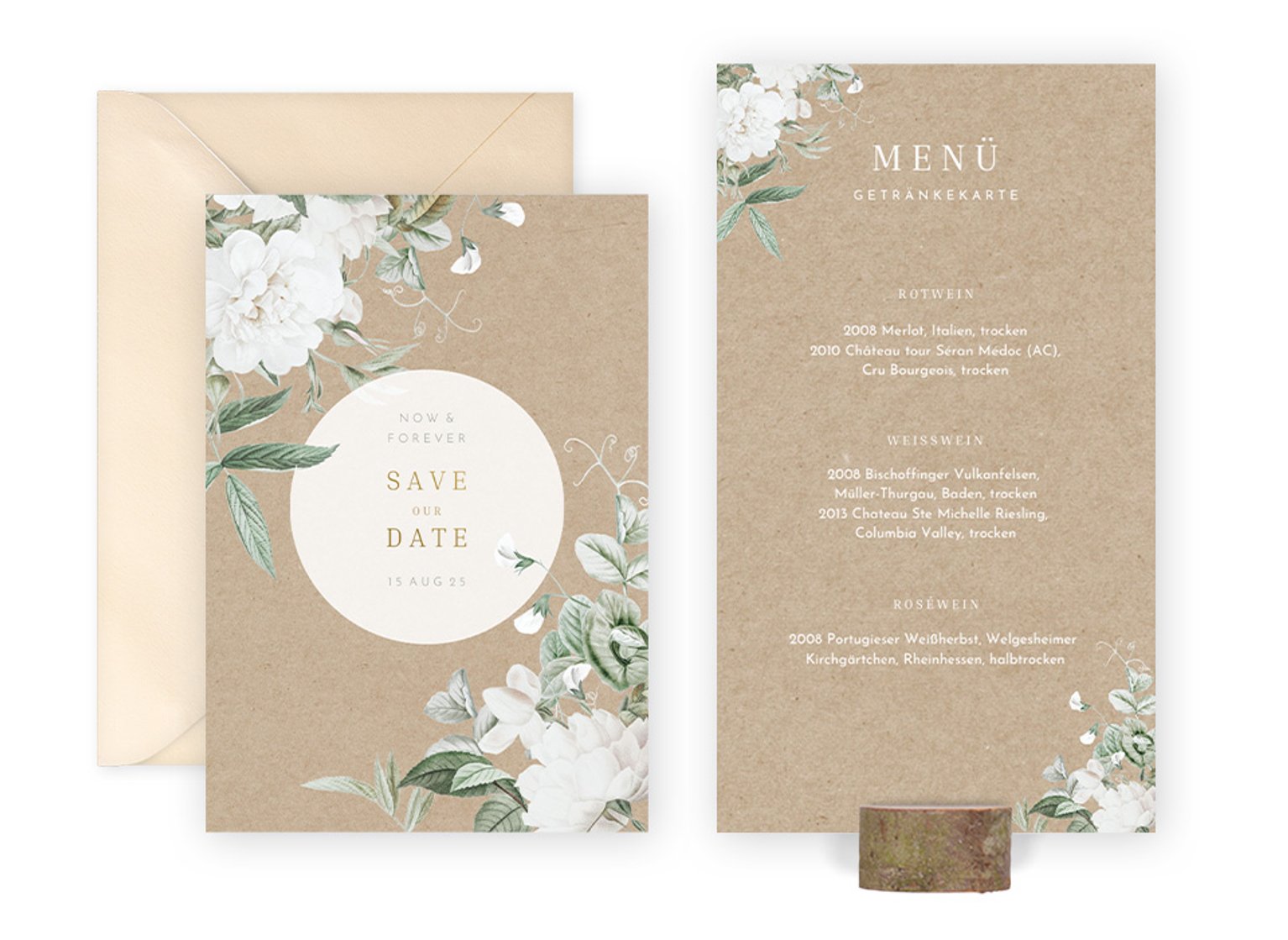 Karten zur standesamtlichen Hochzeit