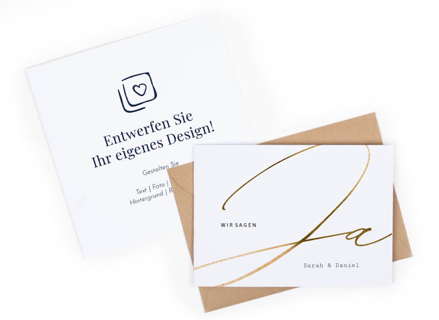 Formate und Designvorlagen Hochzeitskarten