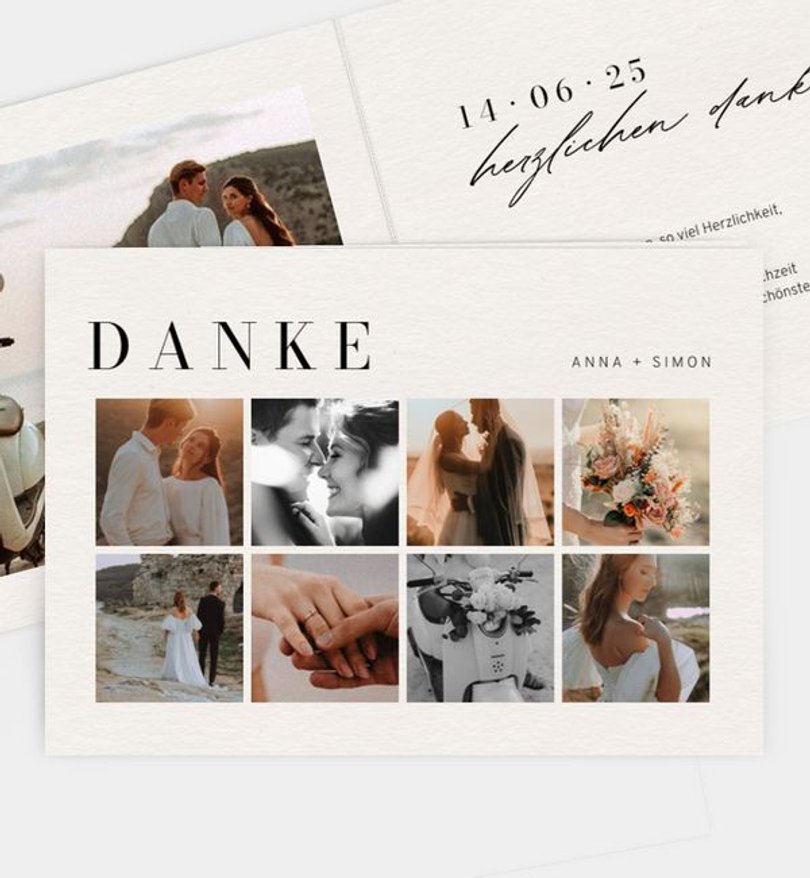 Dankeskarte Hochzeit Ease