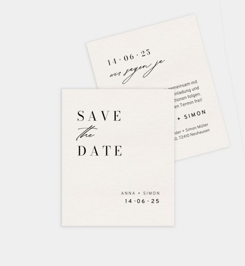 Save-The-Date Karte Hochzeit Ease