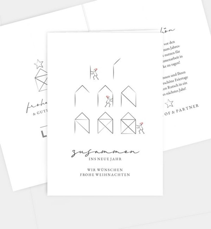 Weihnachtskarte Weihnachten geschäftlich Together