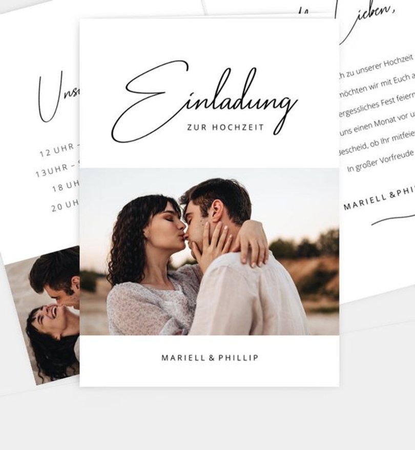 Einladungskarte Hochzeit Clean Elegance
