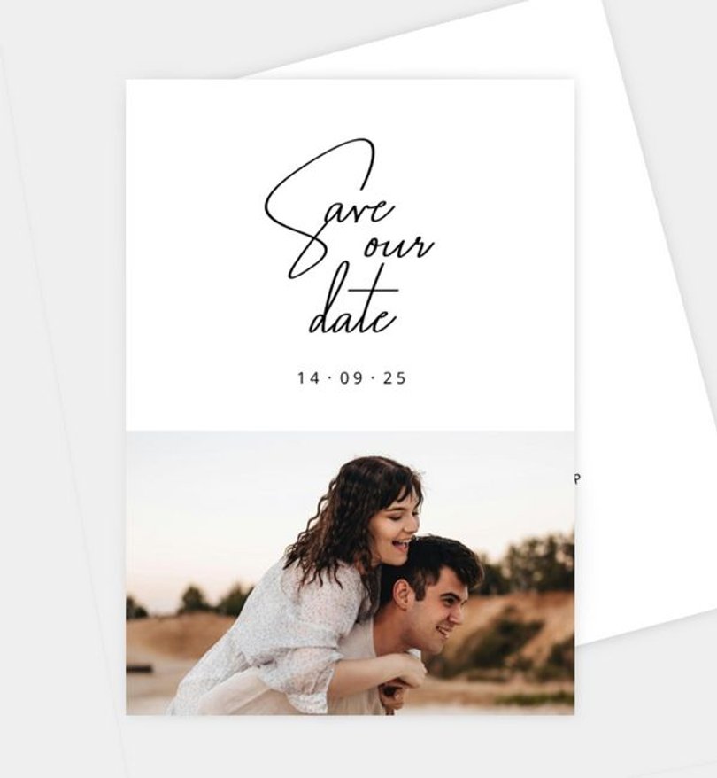 Save-The-Date Karte Hochzeit Clean Elegance
