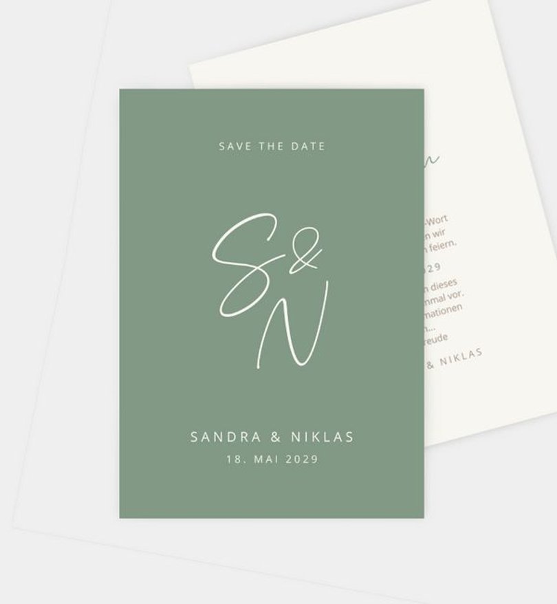 Save-The-Date Karte Hochzeit Para Siempre