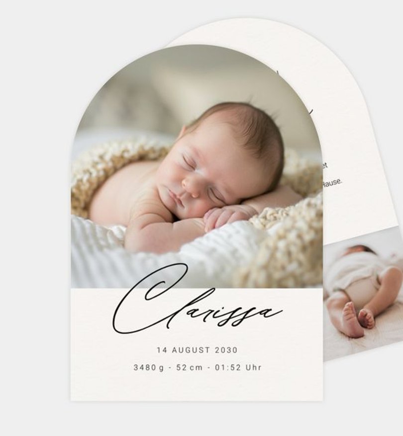 Geburtsanzeige Geburt Sanftes Glück