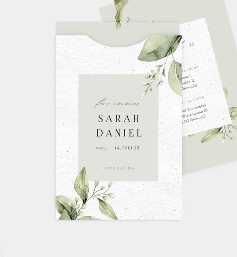 Einladungskarte Hochzeit Tender Love