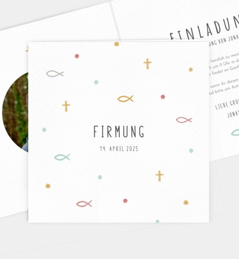 Einladungskarte Firmung Holy Elements