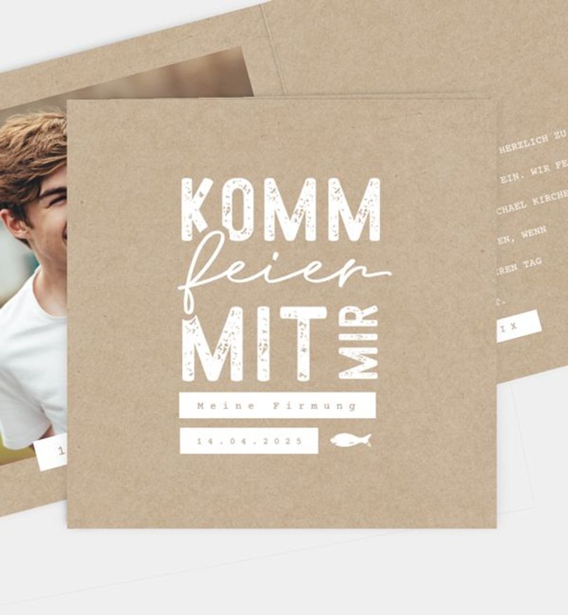 Einladungskarte Firmung My Day - Crafty