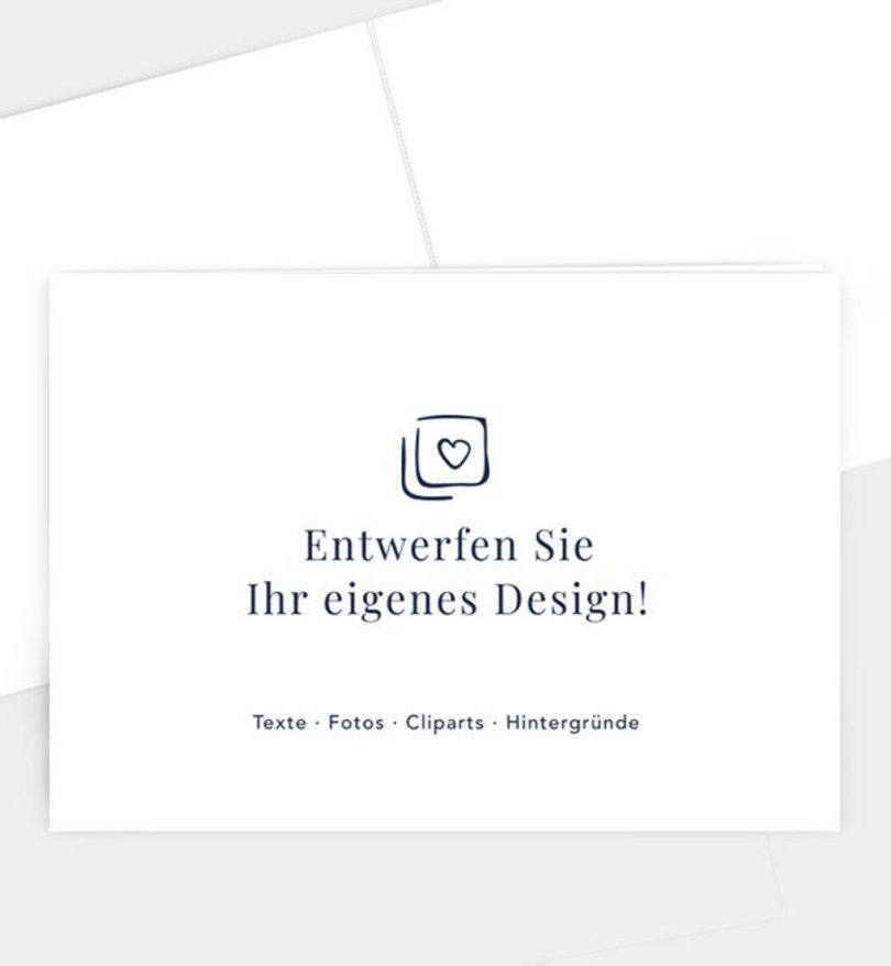 Dankeskarte Hochzeit Blanko Design