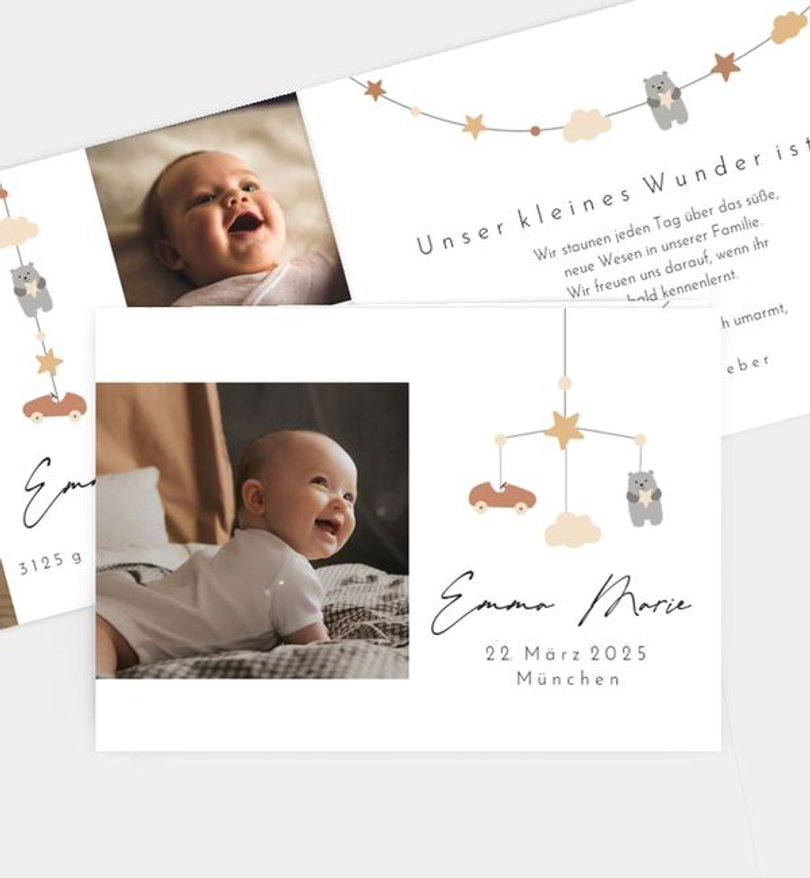 Geburtsanzeige Geburt Traumtiere