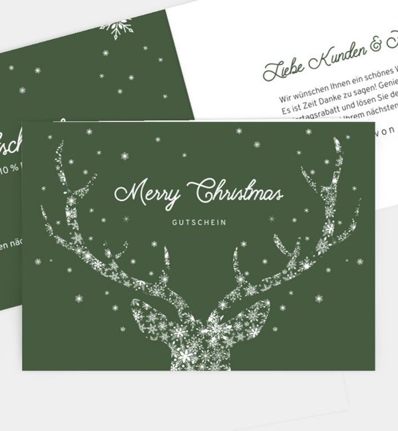 Gutscheinkarte Geschäftlich Silent Night