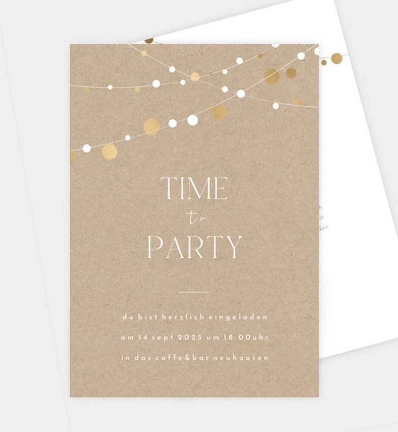 Einladungskarte Party Party Girlande