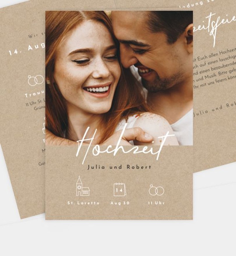 Einladungskarte Hochzeit Nice day