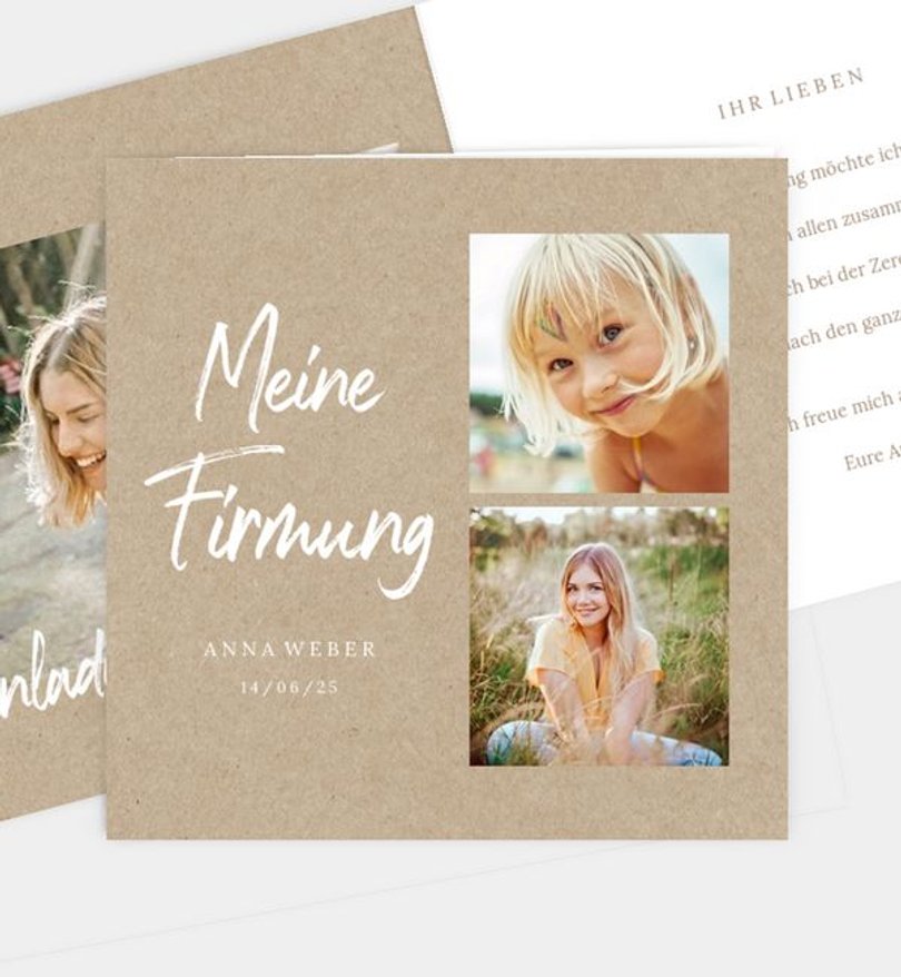 Einladungskarte Firmung Kleines Fest