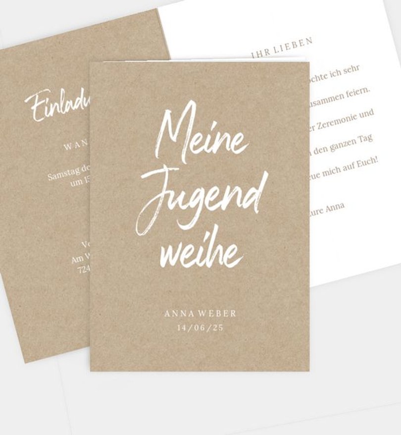 Einladungskarte Jugendweihe Kleines Fest