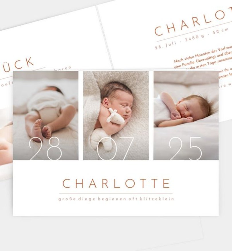 Geburtsanzeige Geburt Semplice