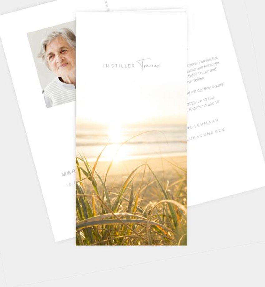 Trauerkarte Liebevolles Erinnern