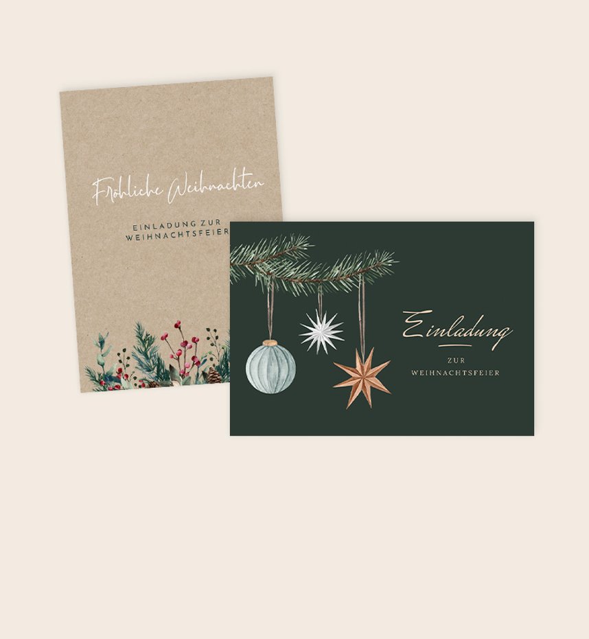 Einladungen zur Weihnachtsfeier
