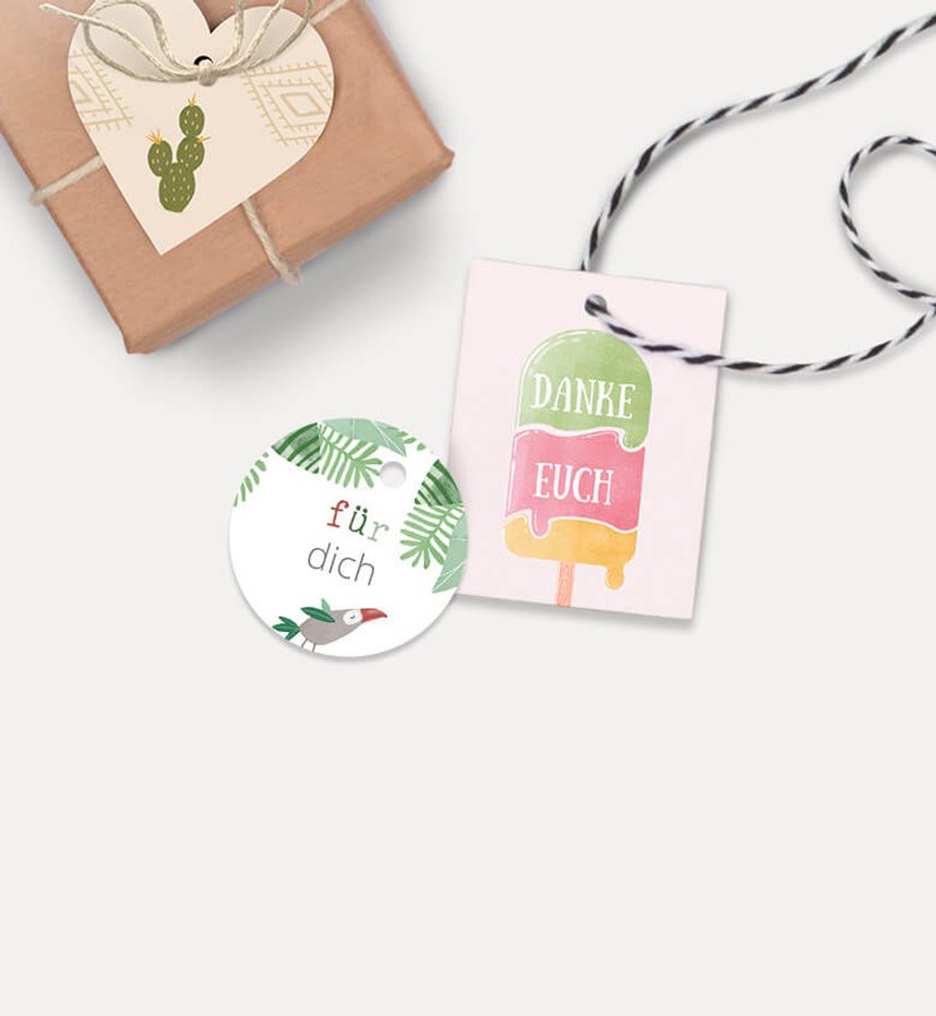 Geschenkanhänger Kindergeburtstag